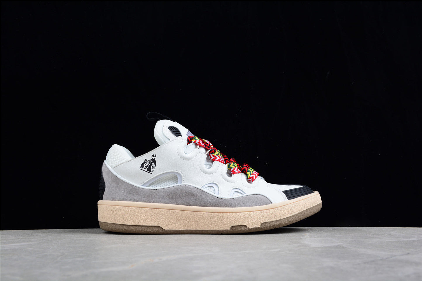 Lanvin And Grey Sneakers - White Unisex Streetwear Limited Edition - ### Lanvin White and Grey Sneakers Step into style with the Lanvin White and Grey