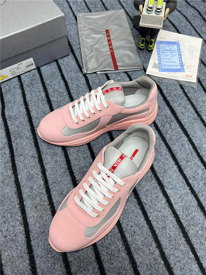 PRADA America's Cup Soft Rubber Silver Sneakers - Pink Unisex Streetwear Limited Edition