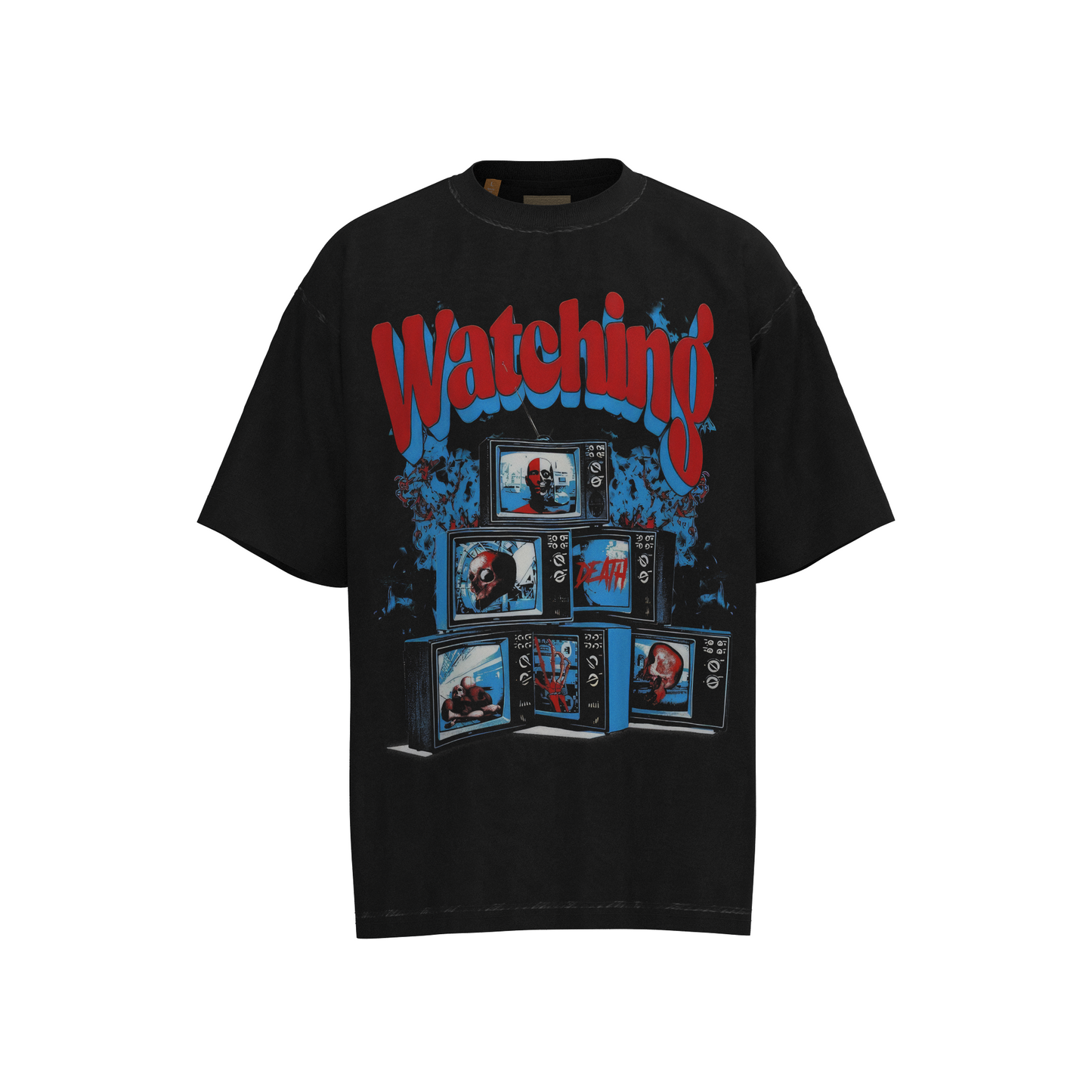 GALLERY Dept T-Shirt - Red Unisex Streetwear Limited Edition - **Gallery Dept. 'Watching' T-Shirt** The Gallery Dept. 'Watching' T-Shirt is a standout piece that combines