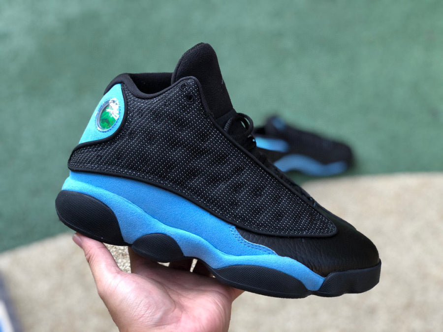 Jordan 13 black - University Blue Unisex Streetwear Limited Edition - The Air Jordan 13 in black and blue is a sleek and dynamic addition to