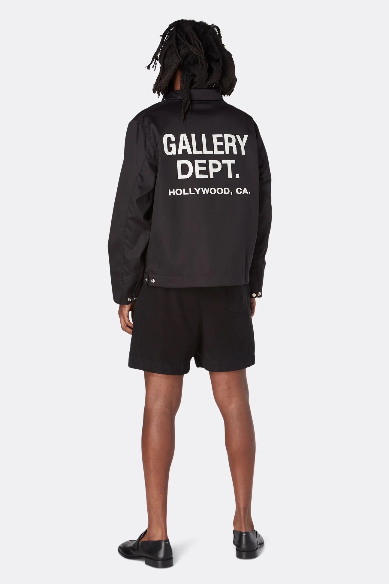 Gallery Dept. Logo Coach Jacket - Black Unisex Streetwear Limited Edition - **Gallery Dept. Hollywood Coach Jacket: Detailed Product Description** The Gallery Dept. Hollywood Coach Jacket is
