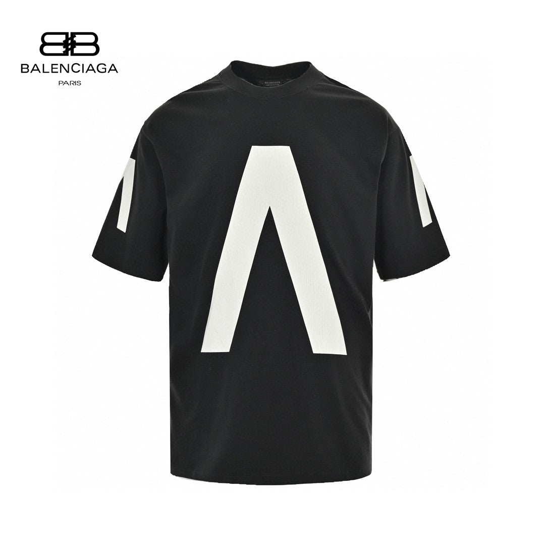 Balenciaga White Logo Graphic T-shirt (black) Unisex Streetwear Limited Edition - The Balenciaga White Logo Graphic T-Shirt in black is a bold statement piece, featuring a
