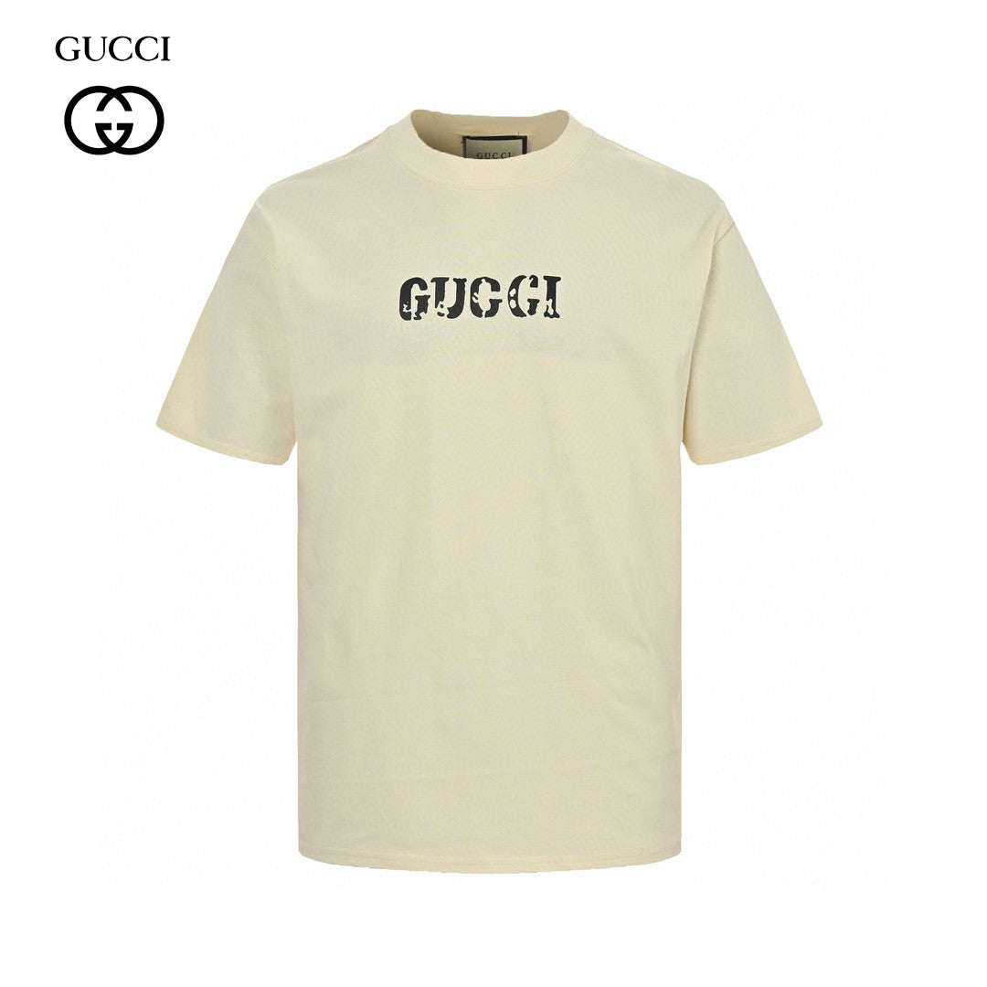 Gucci Vintage Logo T-shirt (cream) Unisex Streetwear Limited Edition - The Gucci Vintage Logo T-Shirt in cream brings a nostalgic touch to contemporary fashion. Crafted