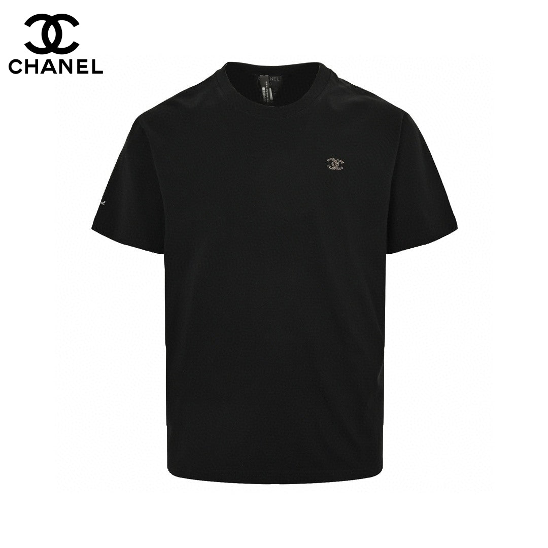Chanel Classic Logo T-shirt In - Black Unisex Streetwear Limited Edition - The Chanel Classic Logo T-Shirt in black is a sophisticated and stylish addition to any