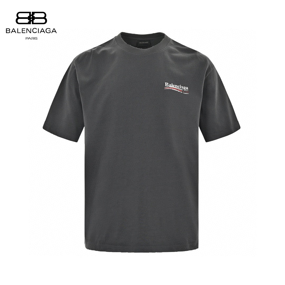 Balenciaga Political Campaign T-shirt (grey) Unisex Streetwear Limited Edition - The Balenciaga Political Campaign T-Shirt in grey is a minimalist yet impactful piece from the