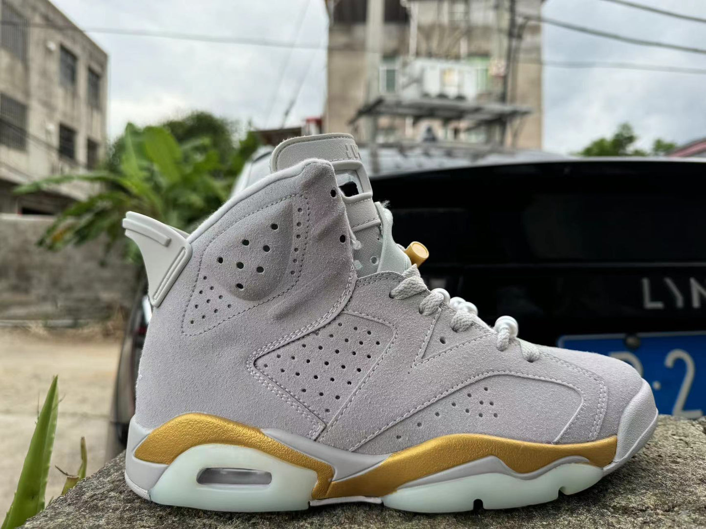 Jordan 6 'gold Hoops' - Red Unisex Streetwear Limited Edition - The Air Jordan 6 'Gold Hoops' is a luxurious take on a classic silhouette, combining