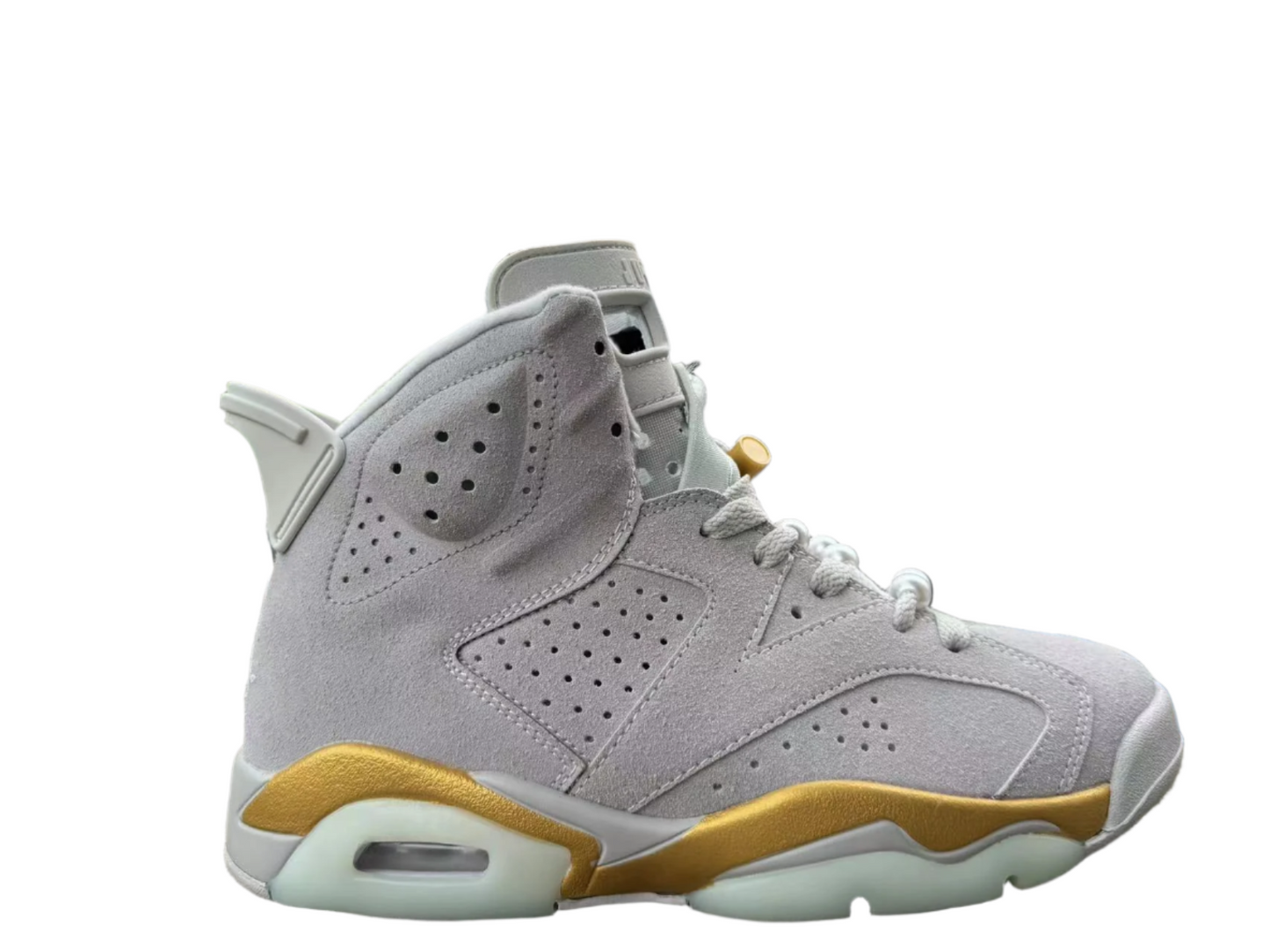 Jordan 6 'gold Hoops' - Red Unisex Streetwear Limited Edition - The Air Jordan 6 'Gold Hoops' is a luxurious take on a classic silhouette, combining