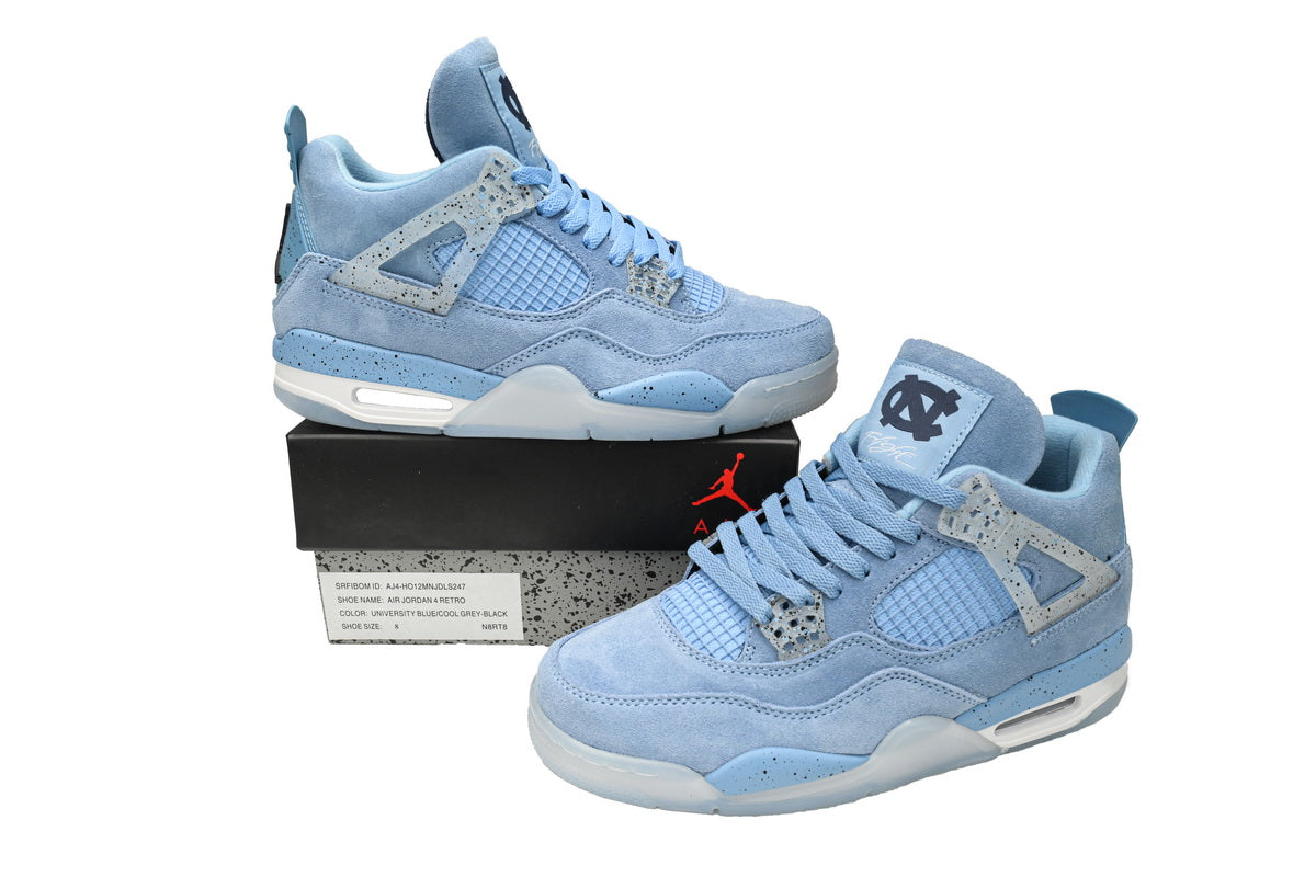 Air Jordan 4 Retro Unc University - Blue Unisex Streetwear Limited Edition - **Air Jordan 4 Retro UNC University Blue** The Air Jordan 4 Retro UNC University Blue