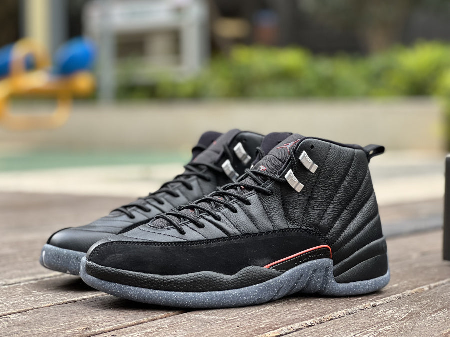 Jordan 12 Utility Sneakers - Black Unisex Streetwear Limited Edition - Introducing the Air Jordan 12 'Dark Concord,' a sleek and stylish rendition of the classic