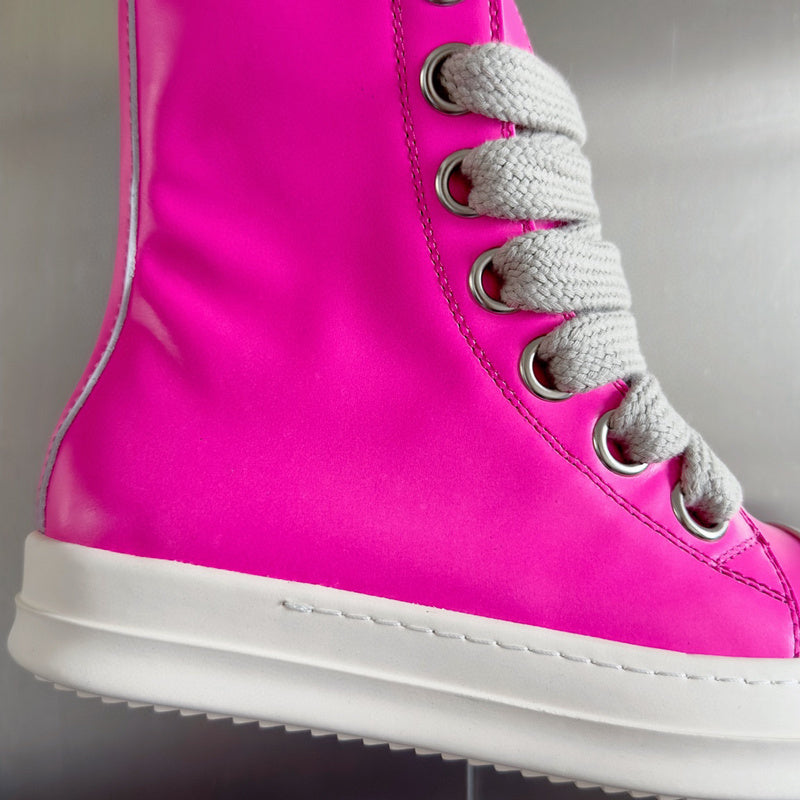 Rick Owens High-top Sneakers - Pink Unisex Streetwear Limited Edition - **Rick Owens Burgundy Low-Top Sneakers: A Fusion of Bold Design and Superior Craftsmanship** Introducing the
