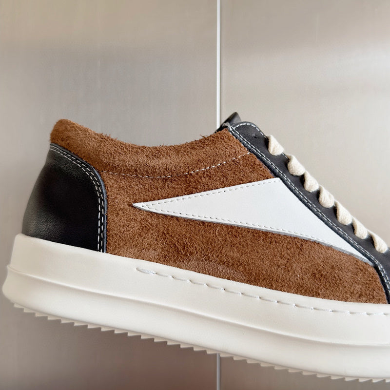Rick Owens And Brown Low-top Sneakers - Black Unisex Streetwear Limited Edition - **Rick Owens Black and Brown Low-Top Sneakers: Timeless Elegance and Premium Craftsmanship** Introducing the Rick