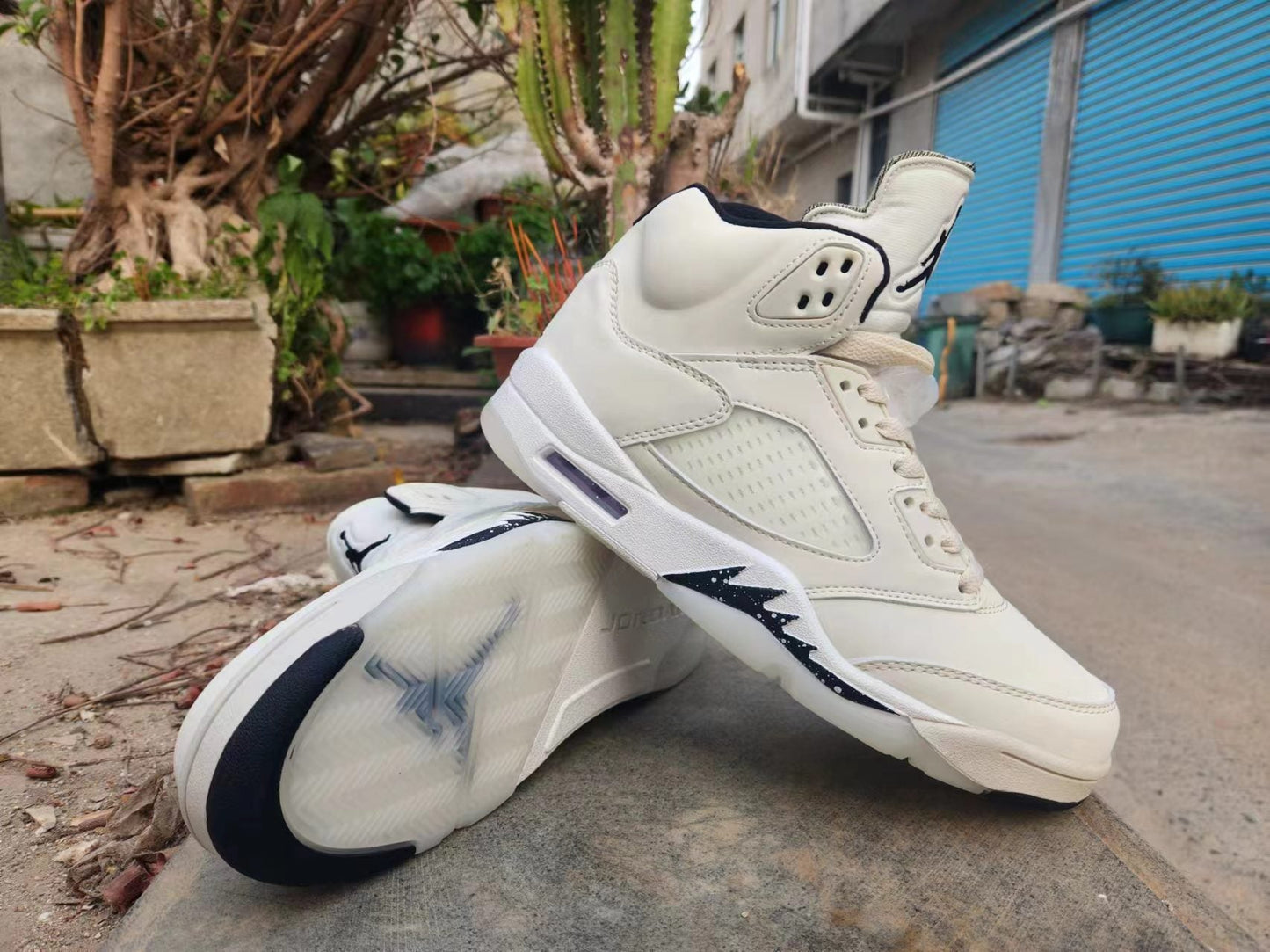 Jordan 5 Off-white Unisex Streetwear Limited Edition