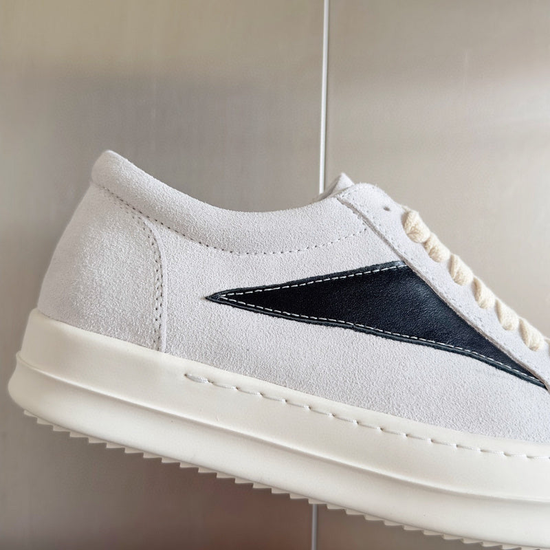 Rick Owens Suede Low-top Sneakers - White Unisex Streetwear Limited Edition - **Rick Owens White Suede Low-Top Sneakers: Timeless Elegance and Superior Craftsmanship** Introducing the Rick Owens