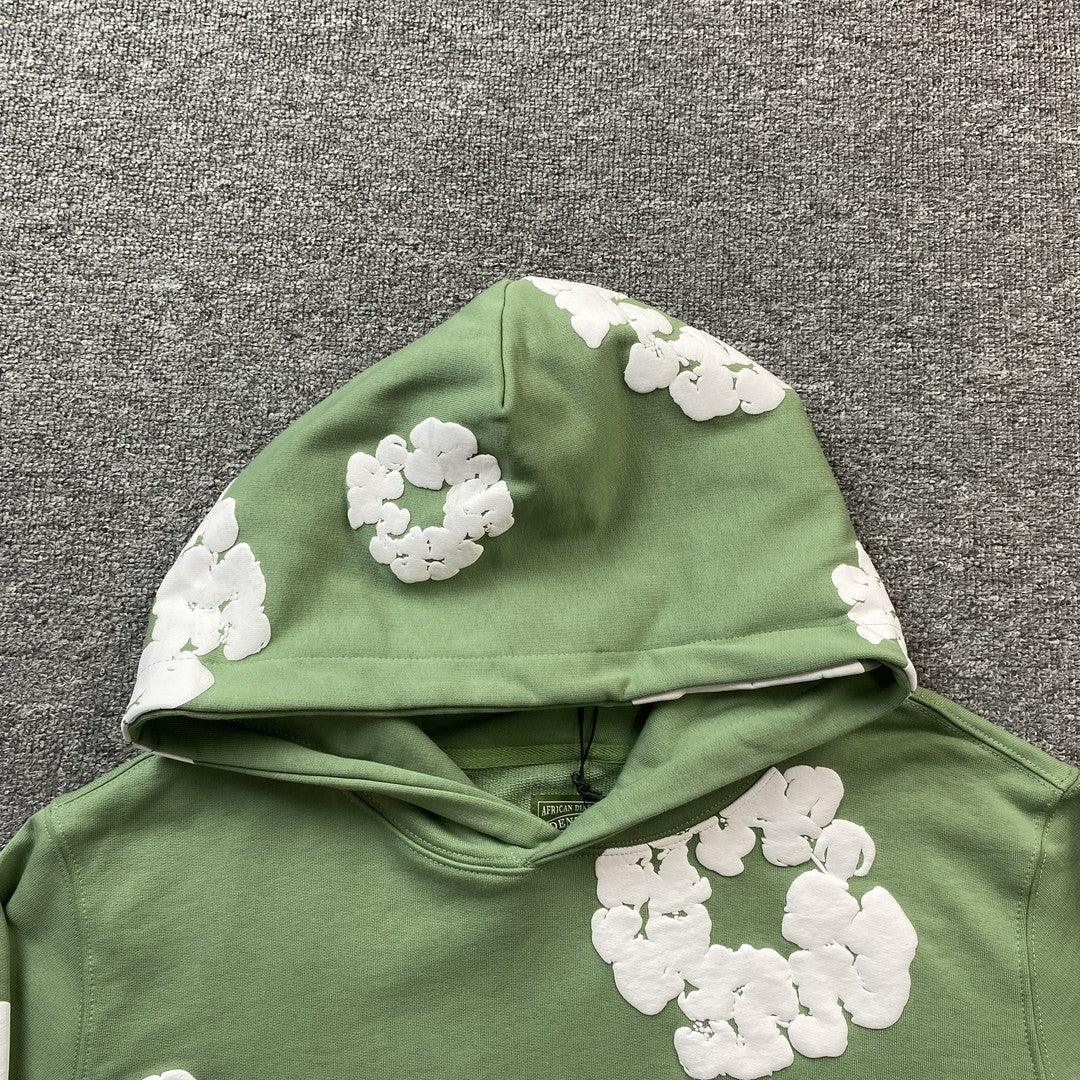 DENIM Tears Cotton Wreath Hoodie Light - Green Unisex Streetwear Limited Edition