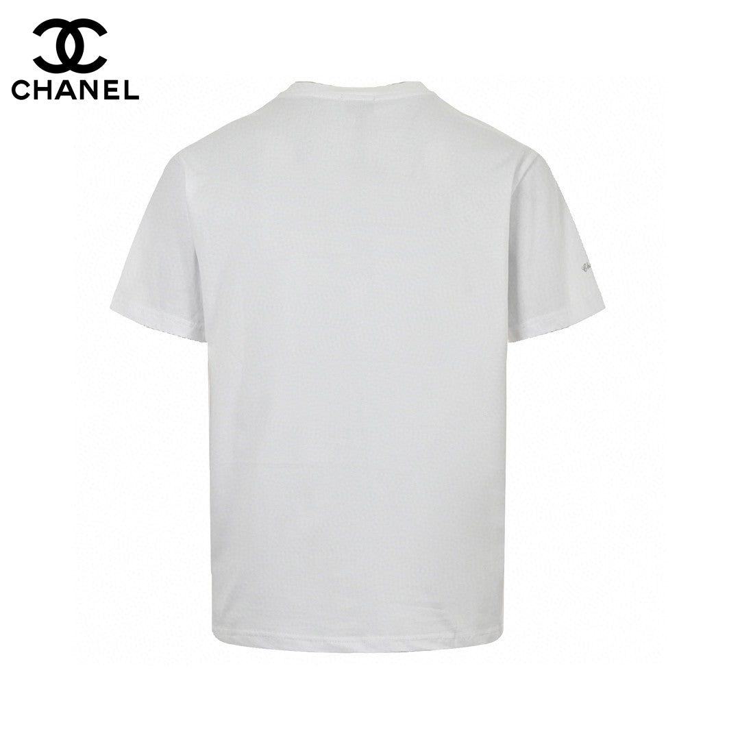 Chanel Classic Logo T-shirt In - White Unisex Streetwear Limited Edition - The Chanel Classic Logo T-Shirt in white is a timeless piece that exudes elegance and