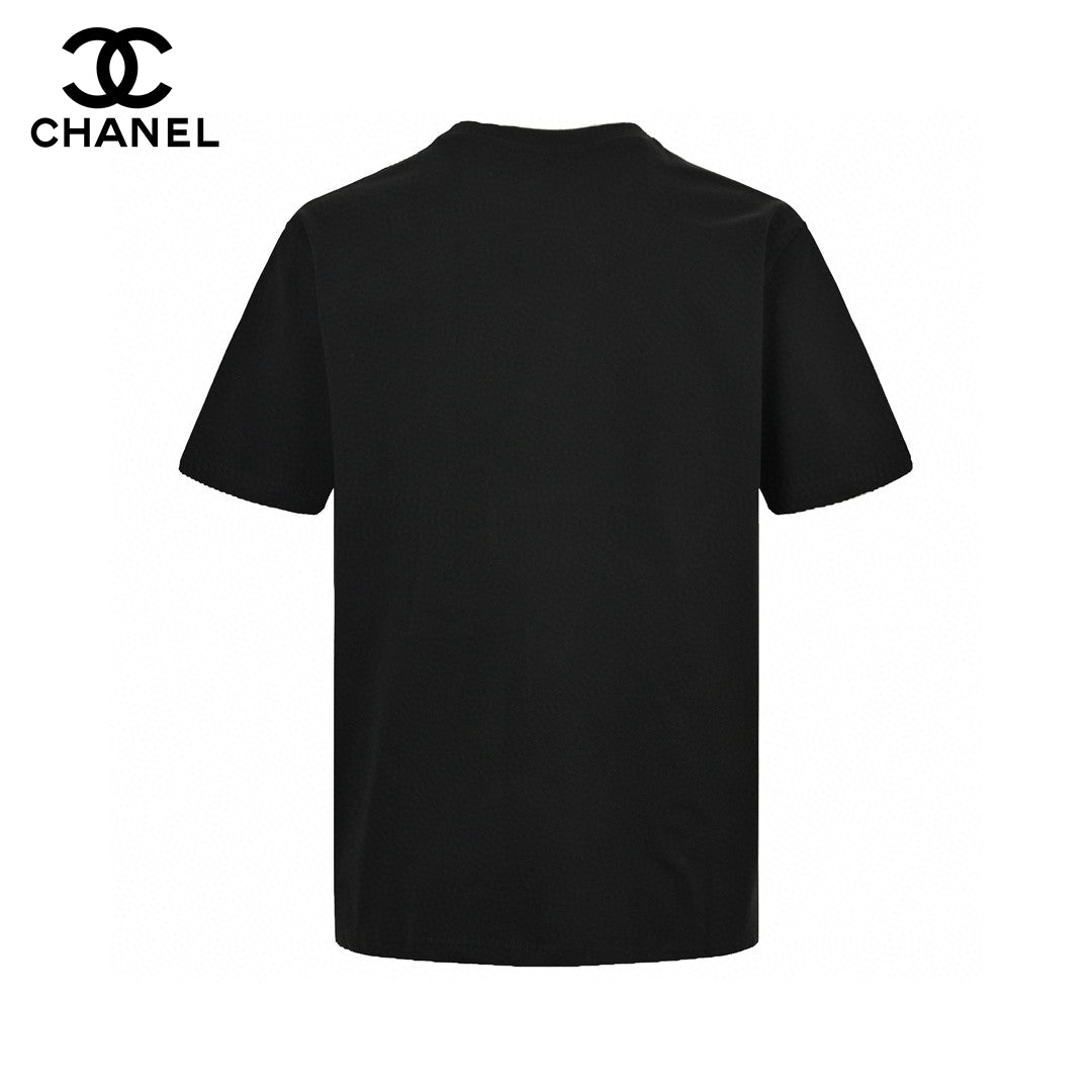 Chanel Double C Logo T-shirt (black) Unisex Streetwear Limited Edition - The Chanel Double C Logo T-Shirt in black is a testament to sophisticated simplicity and