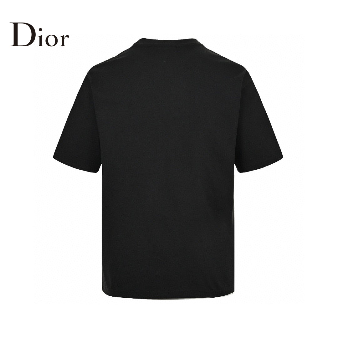 Dior Oversized Logo T-shirt - Black Unisex Streetwear Limited Edition - This Dior t-shirt features a bold oversized 'Dior' logo in white on the front. The