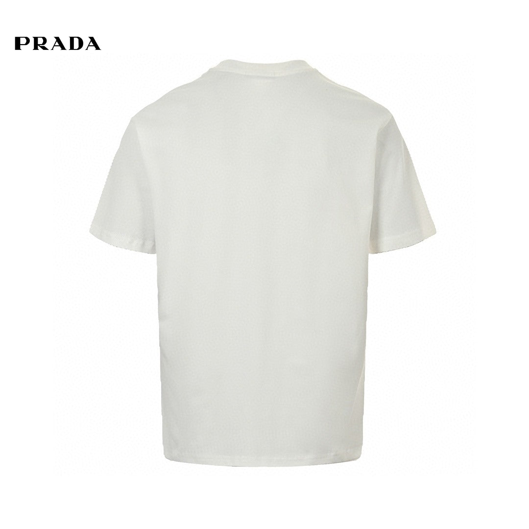 Prada Pocket T-shirt Unisex Streetwear Limited Edition - This Prada t-shirt features a distinctive chest pocket with the Prada logo. Made from premium