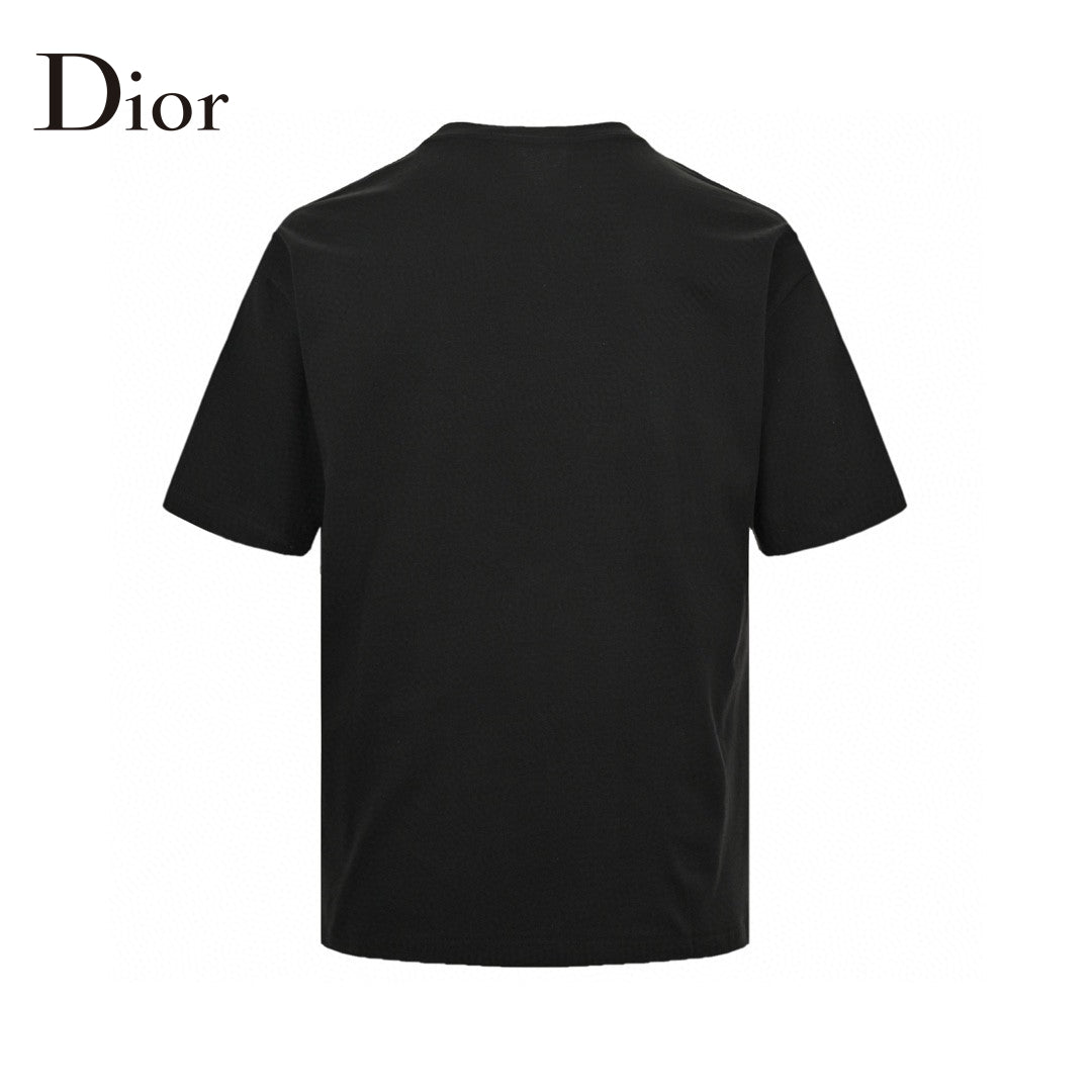 Dior T-shirt With Bold Logo - Black Unisex Streetwear Limited Edition - The Dior Black T-Shirt with Bold Logo is a stylish and comfortable piece perfect for