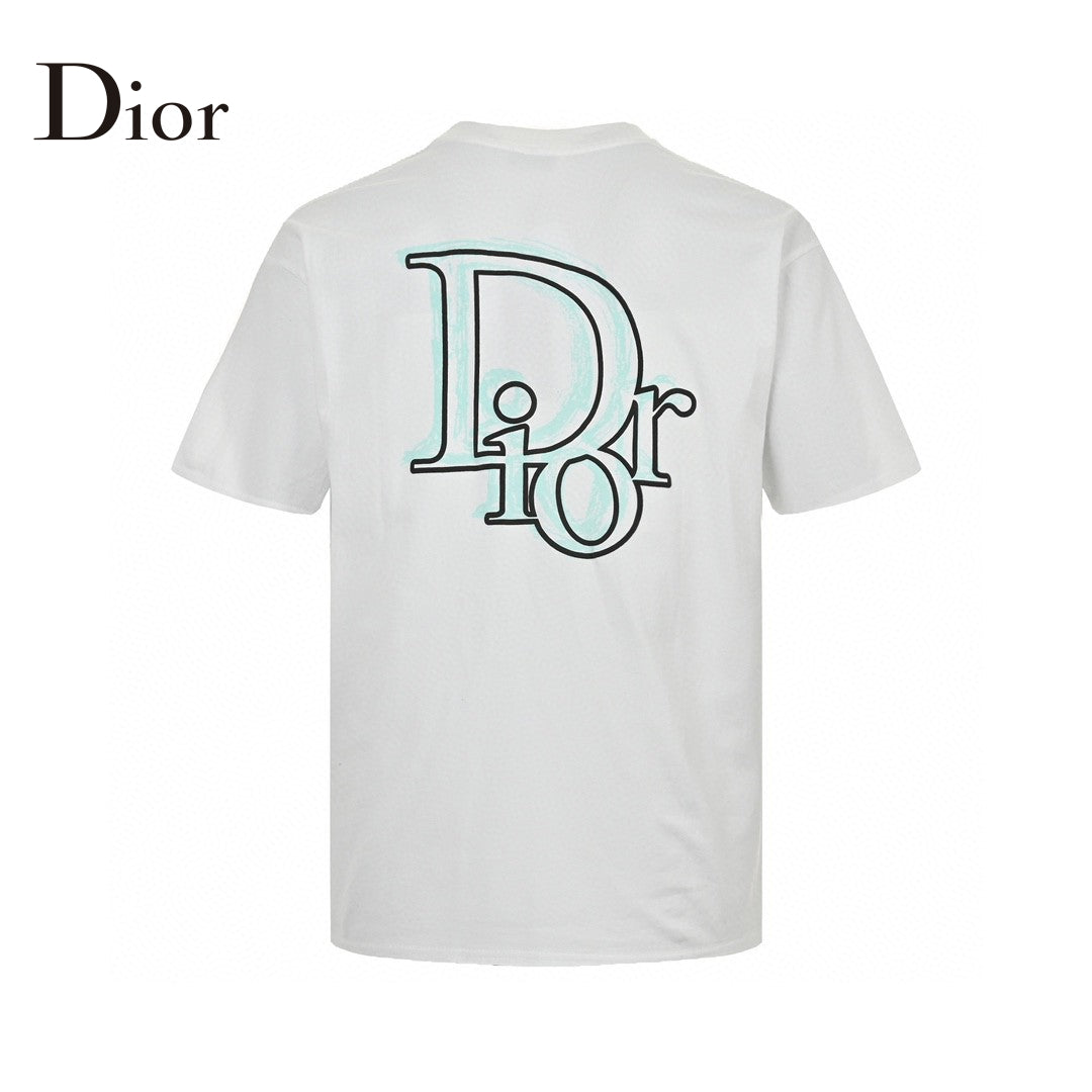 Dior Classic Logo T-shirt (white) Unisex Streetwear Limited Edition - The Dior Classic Logo T-Shirt in white is a timeless and elegant piece that exudes