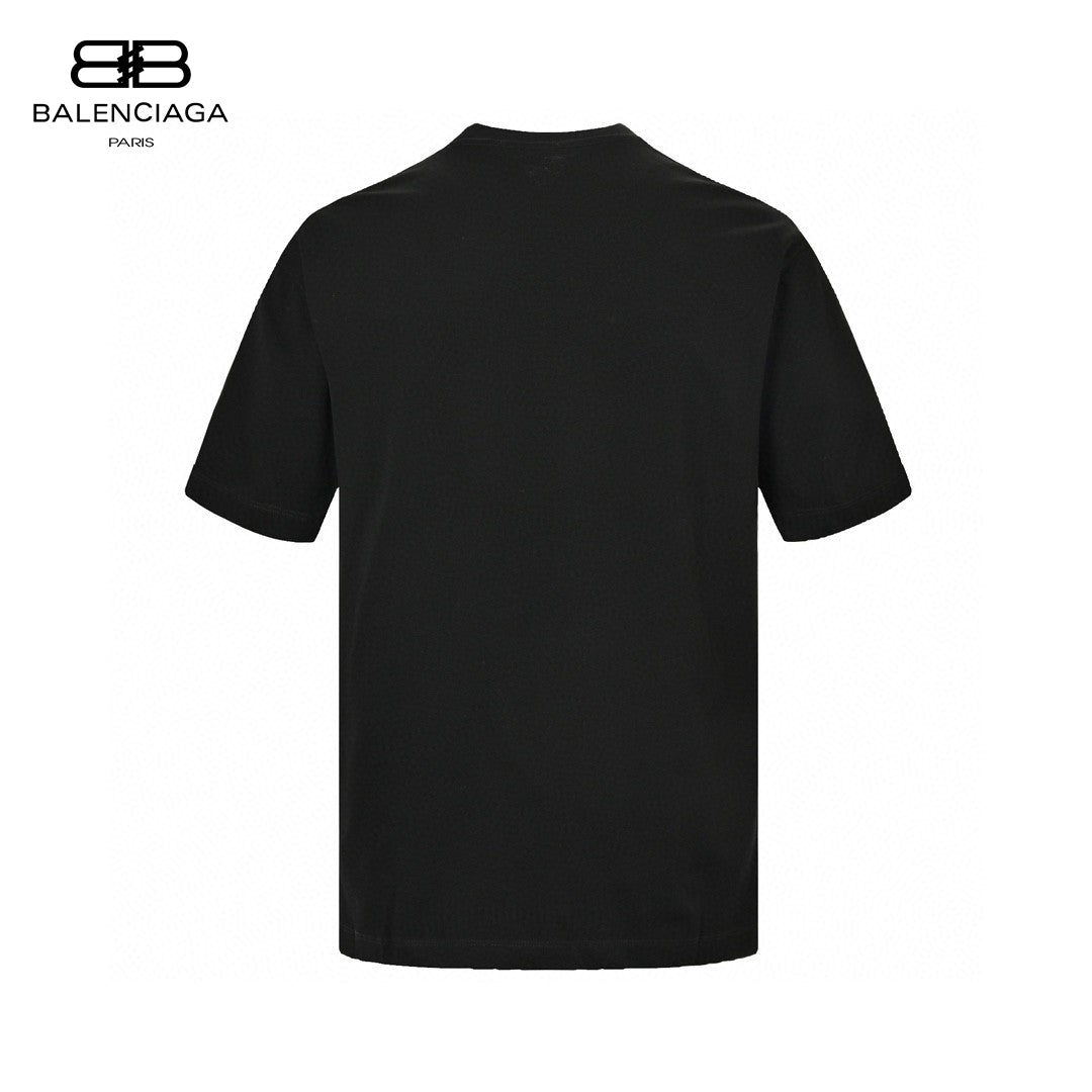 Balenciaga Tape Logo T-shirt (black) Unisex Streetwear Limited Edition - The Balenciaga Tape Logo T-Shirt in black is a bold and eye-catching piece that showcases