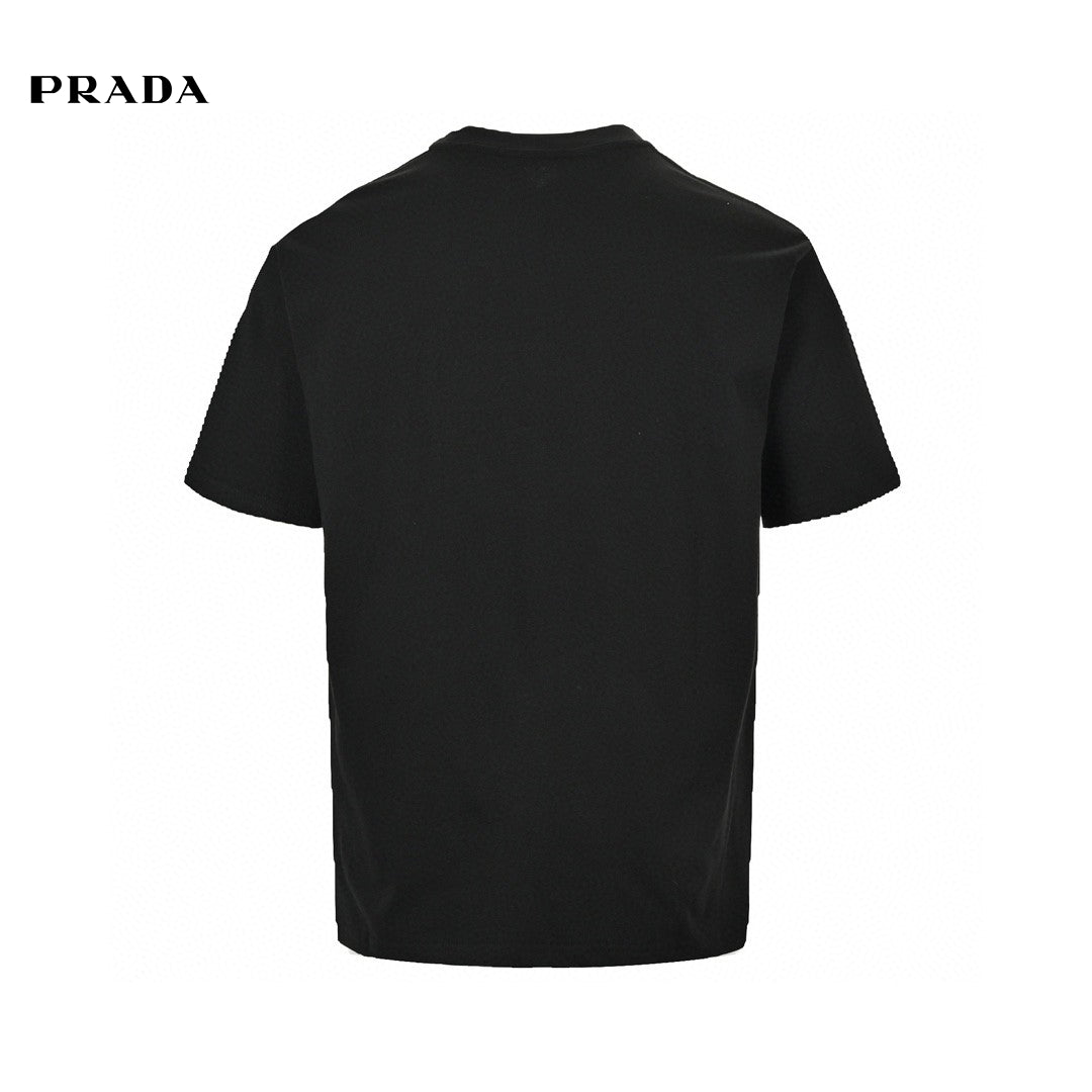 Prada Pocket T-shirt (black) Unisex Streetwear Limited Edition - This Prada t-shirt features a distinctive chest pocket with the Prada logo. Made from premium