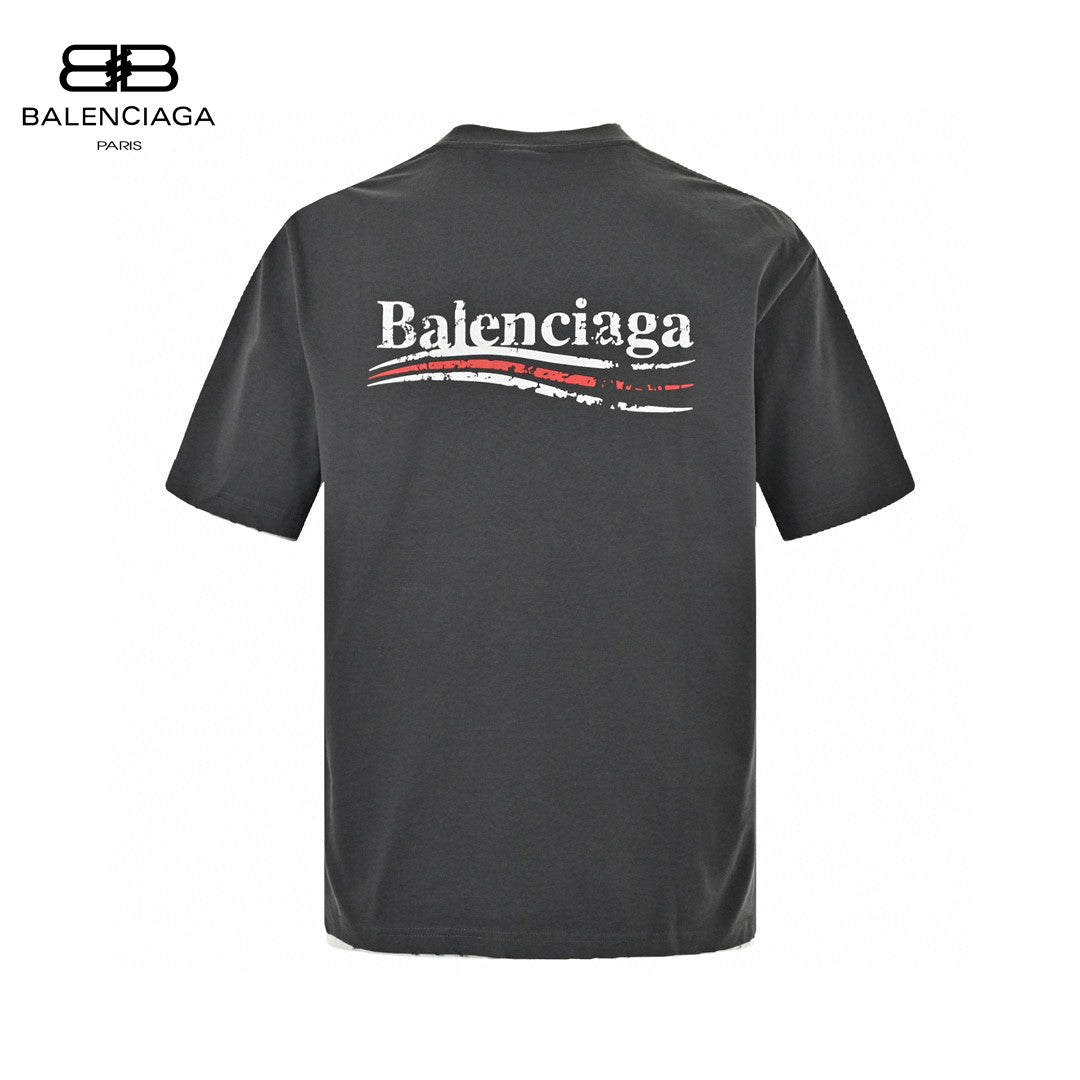 Balenciaga Political Campaign T-shirt (grey) Unisex Streetwear Limited Edition - The Balenciaga Political Campaign T-Shirt in grey is a minimalist yet impactful piece from the