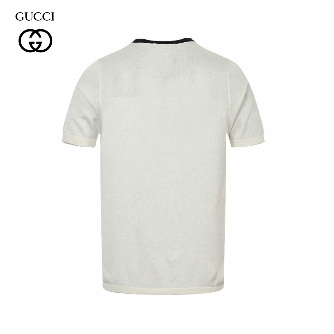 Gucci Cherry Embroidered T-shirt Unisex Streetwear Limited Edition - The Gucci Cherry Embroidered T-Shirt offers a playful twist on luxury fashion. This white tee