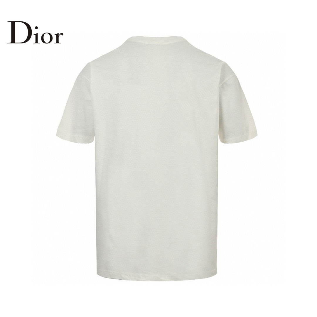 Dior Artistic Logo T-shirt (white) Unisex Streetwear Limited Edition - The Dior Artistic Logo T-Shirt in white is a vibrant and eye-catching piece that showcases
