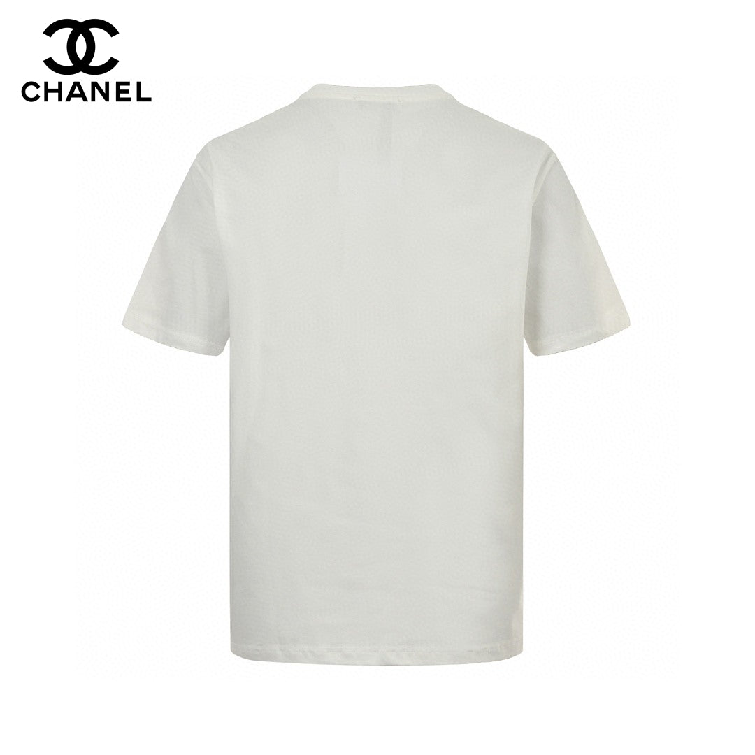 Chanel Double C Logo T-shirt (white) Unisex Streetwear Limited Edition - The Chanel Double C Logo T-Shirt in white exemplifies effortless elegance and luxury. Crafted from