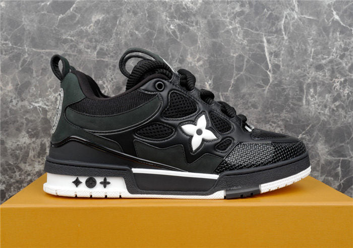 LOUIS Vuitton Lv Skate Sneaker White - Black Unisex Streetwear Limited Edition - The LOUIS VUITTON LV SKATE SNEAKER BLACK WHITE - REPLICA is the ultimate fusion of