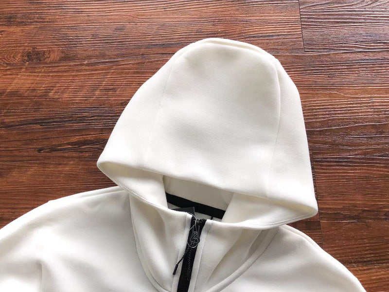 NIKE Tech Fleece Hoodie - - White Unisex Streetwear Limited Edition