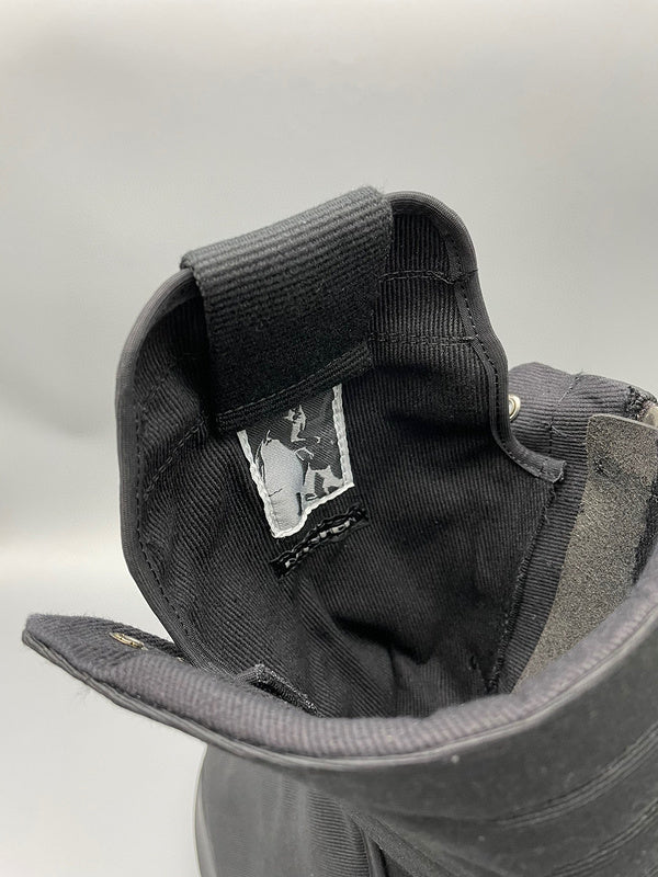 Rick Owens High-top Canvas Boots Jacket - Black Unisex Streetwear Limited Edition - **Rick Owens Black High-Top Canvas Boots: A Fusion of Avant-Garde Design and Functionality** Step into