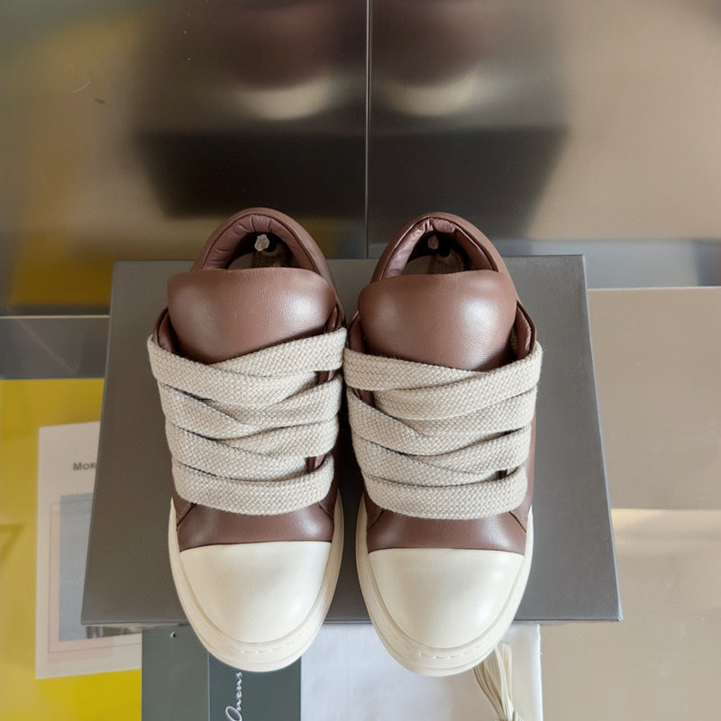 Rick Owens Low-top Sneakers - Brown Unisex Streetwear Limited Edition - **Rick Owens Brown Low-Top Sneakers: Modern Sophistication and Superior Craftsmanship** Introducing the Rick Owens Brown