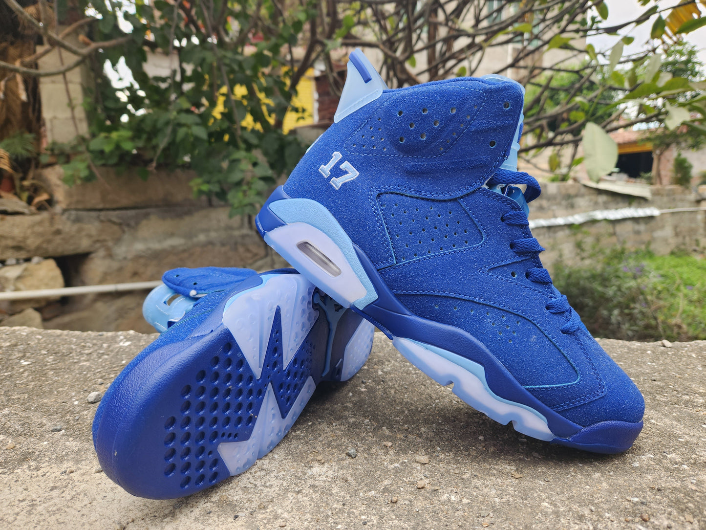 Jordan 6 'jimmy Butler' - Blue Unisex Streetwear Limited Edition - The Air Jordan 6 'Jimmy Butler' is a vibrant and bold sneaker that stands out