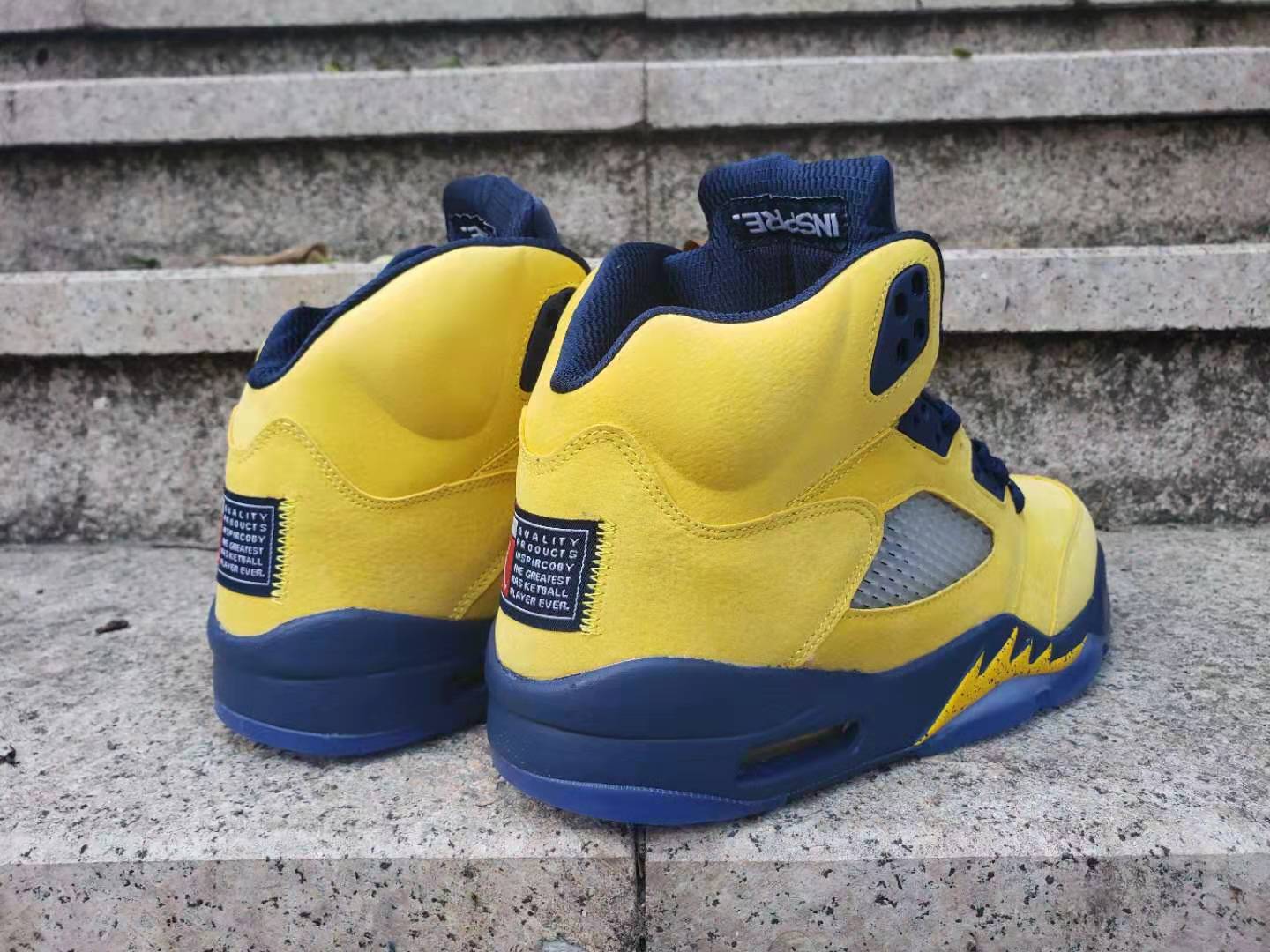 Jordan 5 Retro 'michigan' - Red Unisex Streetwear Limited Edition - **Product Description: Air Jordan 5 Retro 'Michigan'** The Air Jordan 5 Retro 'Michigan' is a