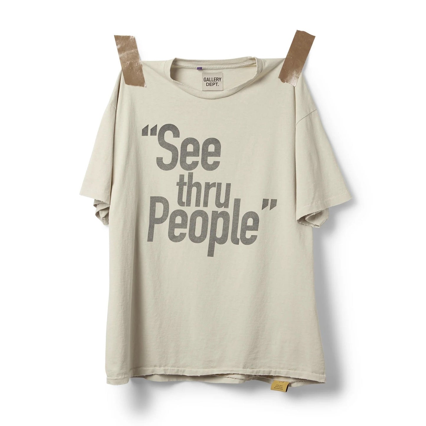 GALLERY Dept See Thru People Tee Logo T-Shirt - Red Unisex Streetwear Limited Edition - **Gallery Dept. 'See Thru People' T-Shirt** Introducing the Gallery Dept. 'See Thru People' T-Shirt, a