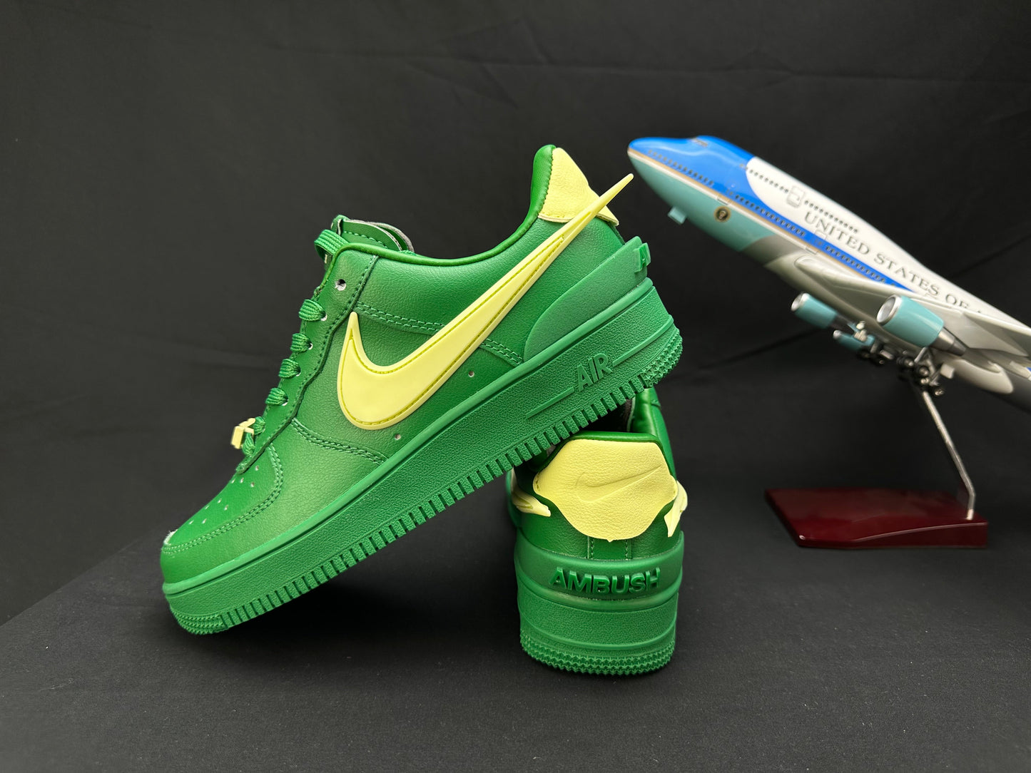 NIKE Air Force 1 'big Swoosh Green' Unisex Streetwear Limited Edition - **Nike Air Force 1 'Big Swoosh Green'** The Nike Air Force 1 'Big Swoosh Green'