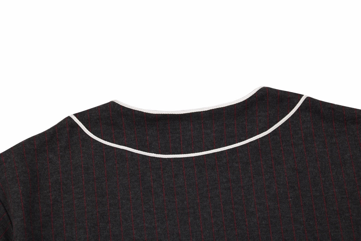 Christian Dior Atelier Paris Baseball Shirt - Black Unisex Streetwear Limited Edition - <p dir='ltr'><span>Black baseball-style shirt with white piping details and front button closure. Features bol