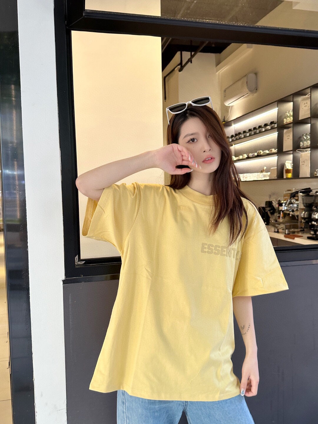 Fear Of God Essentials T-shirt - Yellow Unisex Streetwear Limited Edition - <p dir='ltr'><span>This Fear of God Essentials t-shirt features a clean, minimalist design in a