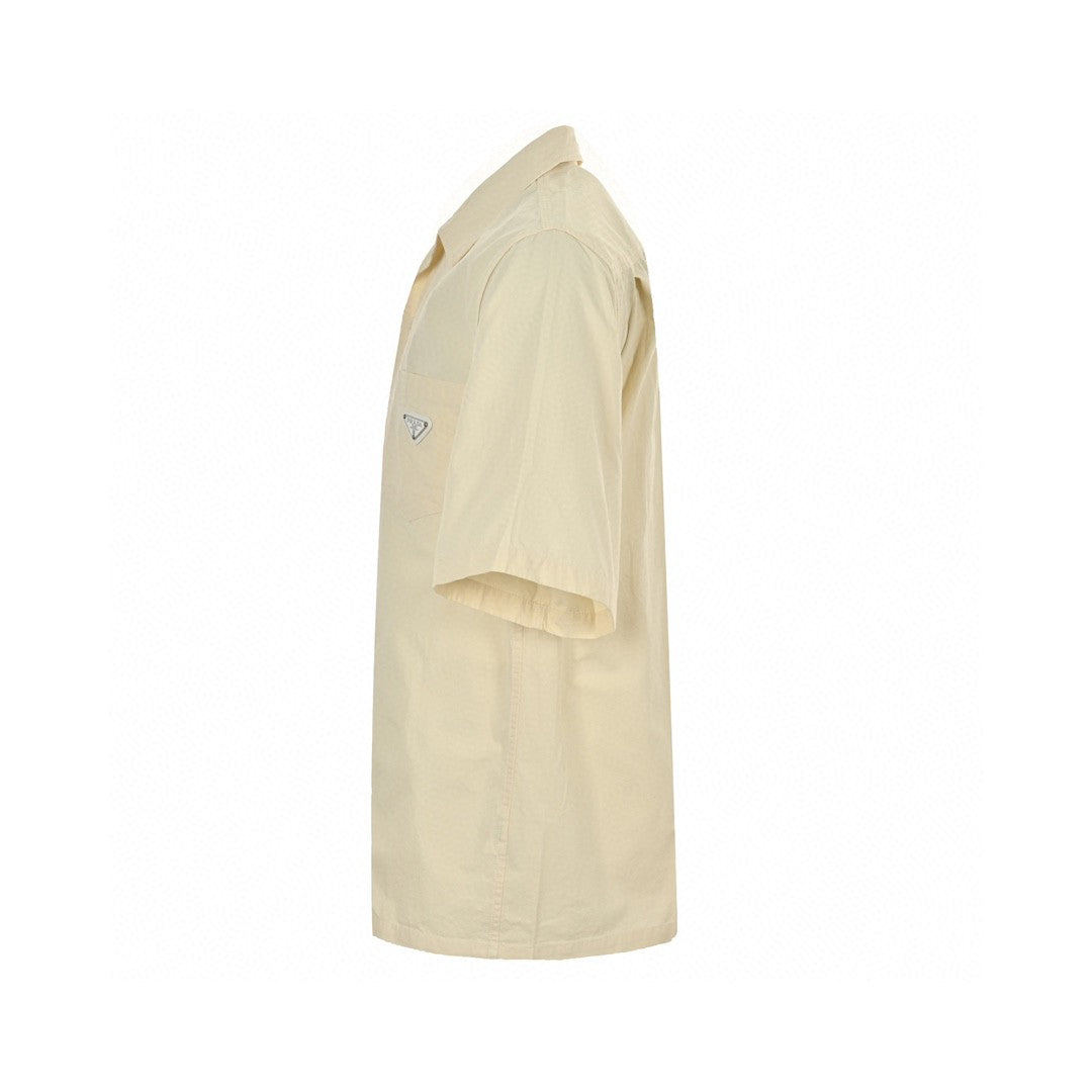 Prada Short-sleeve Button-up Shirt - Red Unisex Streetwear Limited Edition - This Prada Short-Sleeve Button-Up Shirt is the epitome of effortless sophistication. Made from premium cotton,