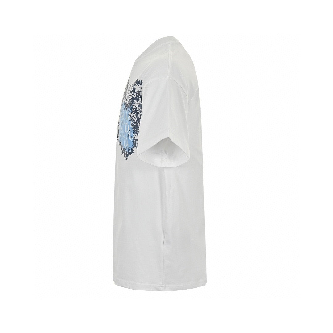 Dior Monogram Motif T-shirt (white) Unisex Streetwear Limited Edition - Elevate your casual wardrobe with the Dior Monogram Motif T-Shirt in white. This stylish tee