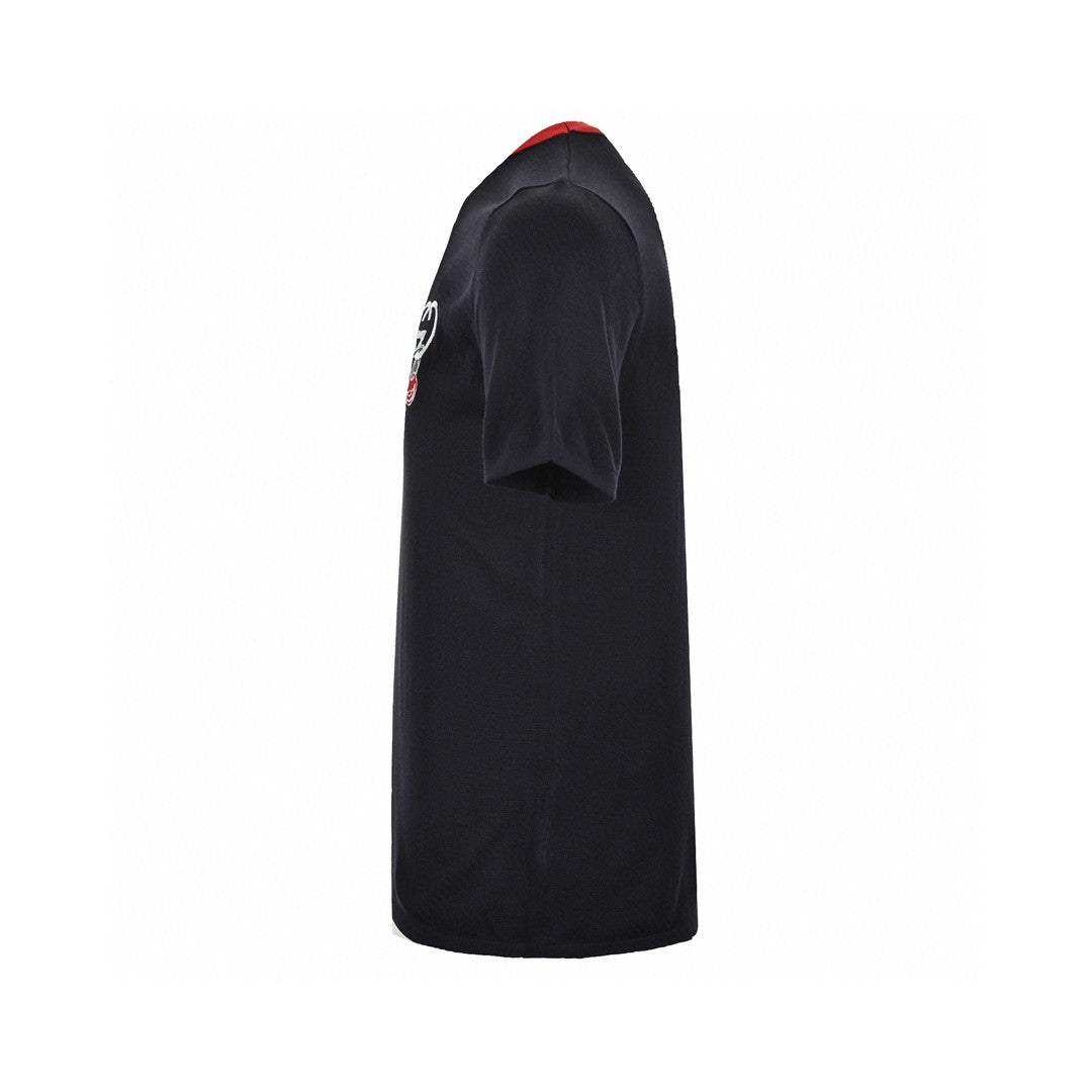 Gucci Cherry Embroidered T-shirt Unisex Streetwear Limited Edition - The Gucci Cherry Embroidered T-Shirt combines playful design with luxury craftsmanship. This black tee features