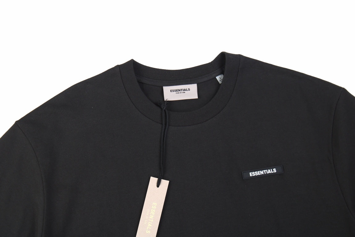 Fear Of God Essentials Logo T-shirt - - Black Unisex Streetwear Limited Edition - This sleek black t-shirt from Fear of God Essentials features the brand's logo subtly placed