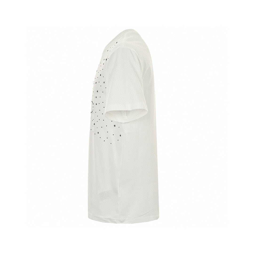 Gucci Embellished T-shirt - White Unisex Streetwear Limited Edition - This Gucci t-shirt features a stylish design with the Gucci logo and small black dot