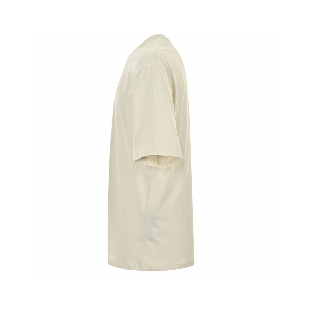 Balenciaga T-shirt - Yellow Unisex Streetwear Limited Edition - This Balenciaga t-shirt features a minimalist cream design. The front is adorned with the Balenciaga