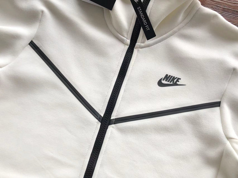 NIKE Tech Fleece Hoodie - - White Unisex Streetwear Limited Edition