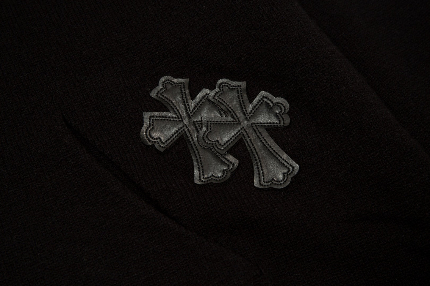 CHROME Hearts Cross Patch Hoodie - Black Unisex Streetwear Limited Edition