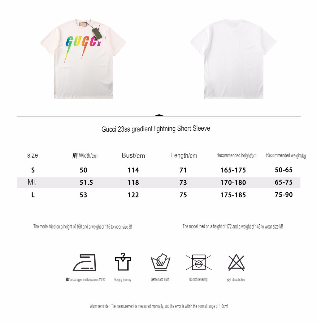 Camiseta Gucci Rainbow Lightning (Blanca)