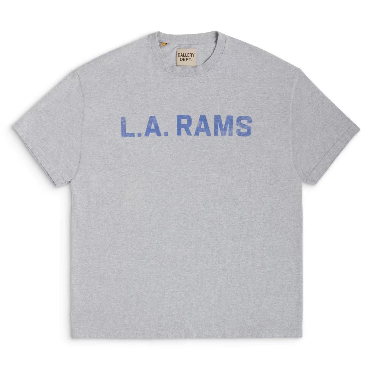 Gallery Dept - La Rams Vintage Heather Mfl T-Shirt - Grey Unisex Streetwear Limited Edition - The Gallery Dept. 'L.A. Rams' T-Shirt is a perfect blend of sporty style and streetwear